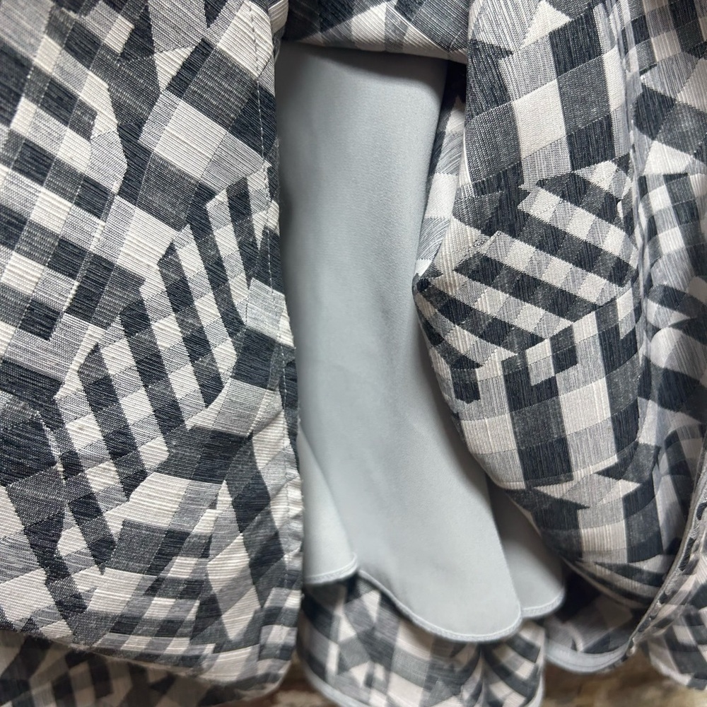 Prose & Poetry Gray and White Checkered Sleeveless Mini Length Dress. Size Small - Picture 6 of 10